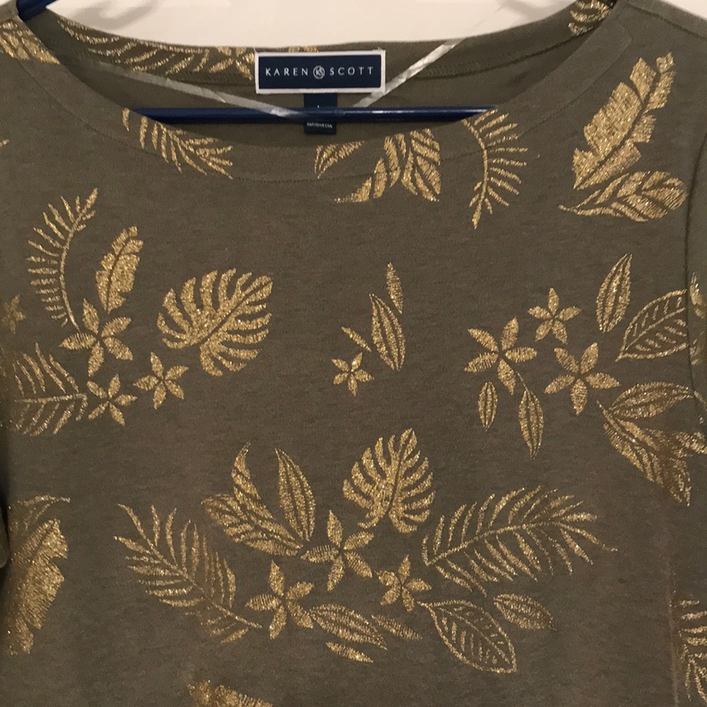 Awesome Autumn- Green/Gold Dress Tee 🍁🍁